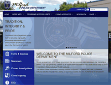 Tablet Screenshot of milfordpolice.com